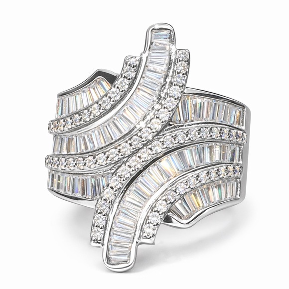 925 Silver Zircon Statement Ring